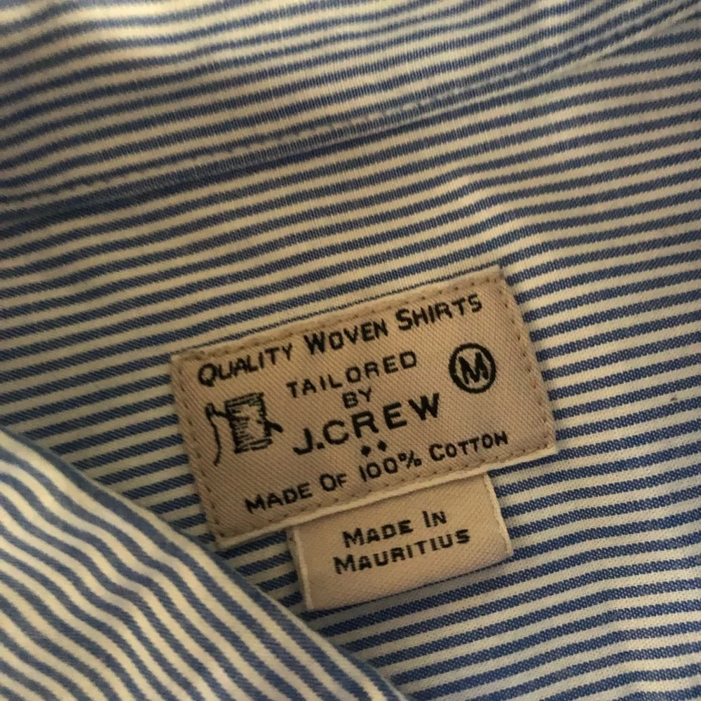 Blue and White Pin Stripe Shirt